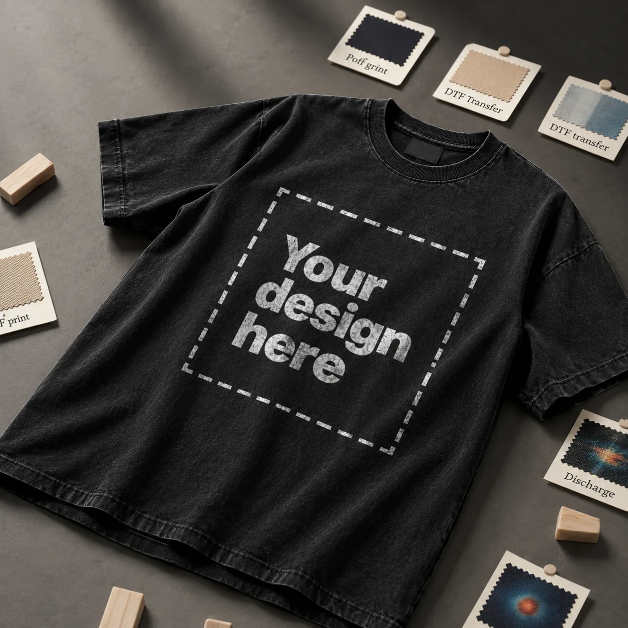 GRAPHFORGE Custom-Prozess – Nahaufnahme von Druck und Veredelung